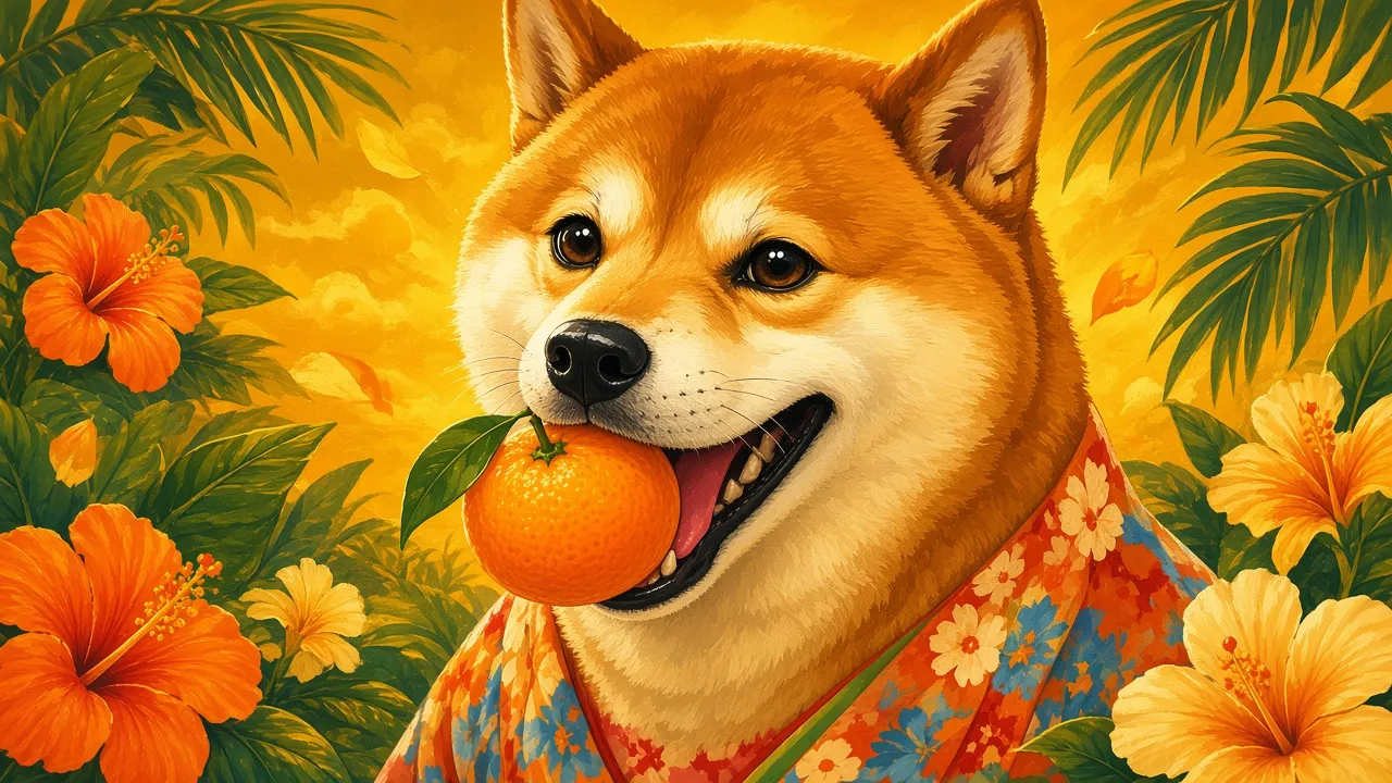 Orange in mouth